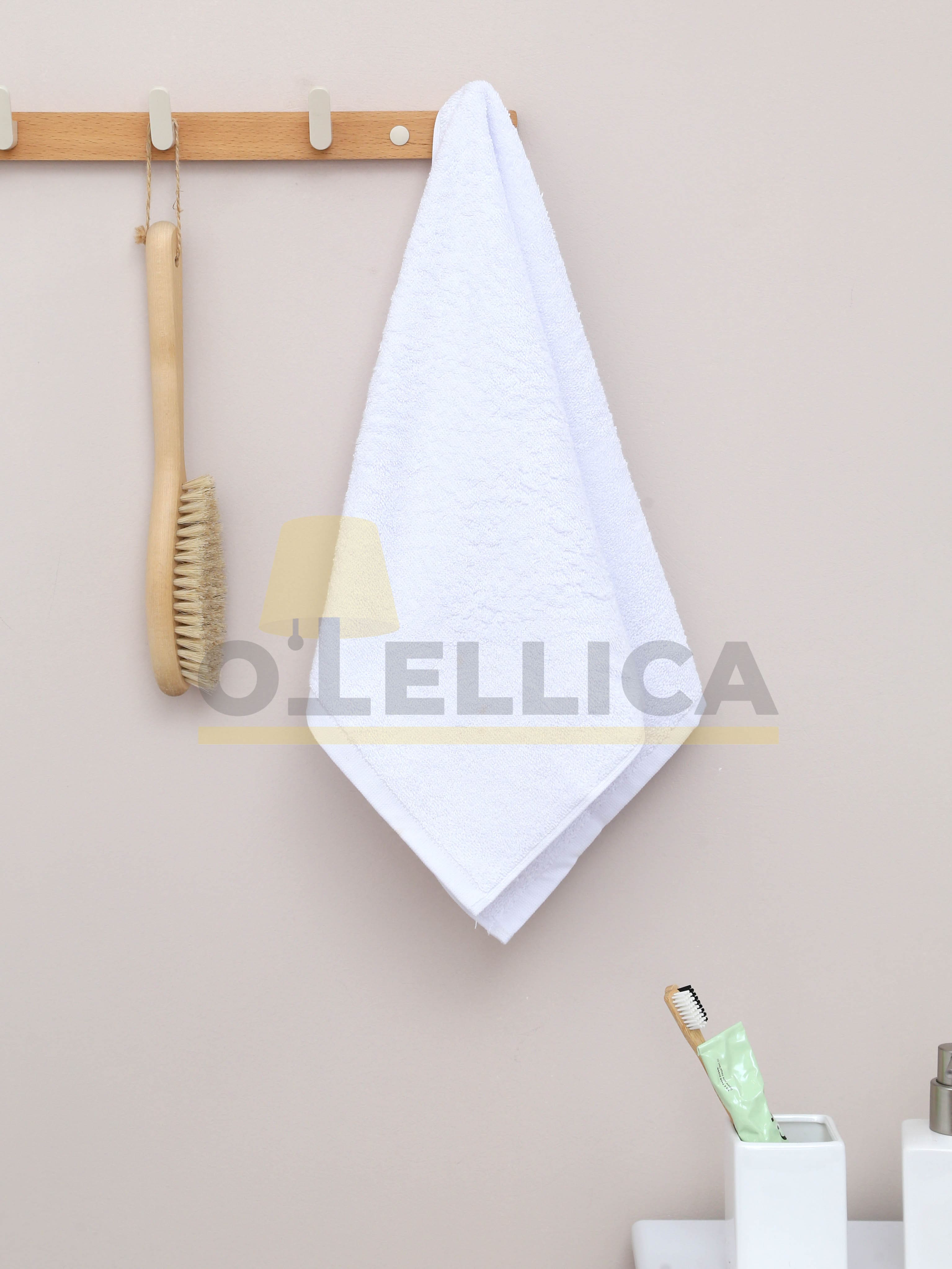 Полотенце махровое Optic White 40×70 см, отбеленное, 470 г/м² для отелей