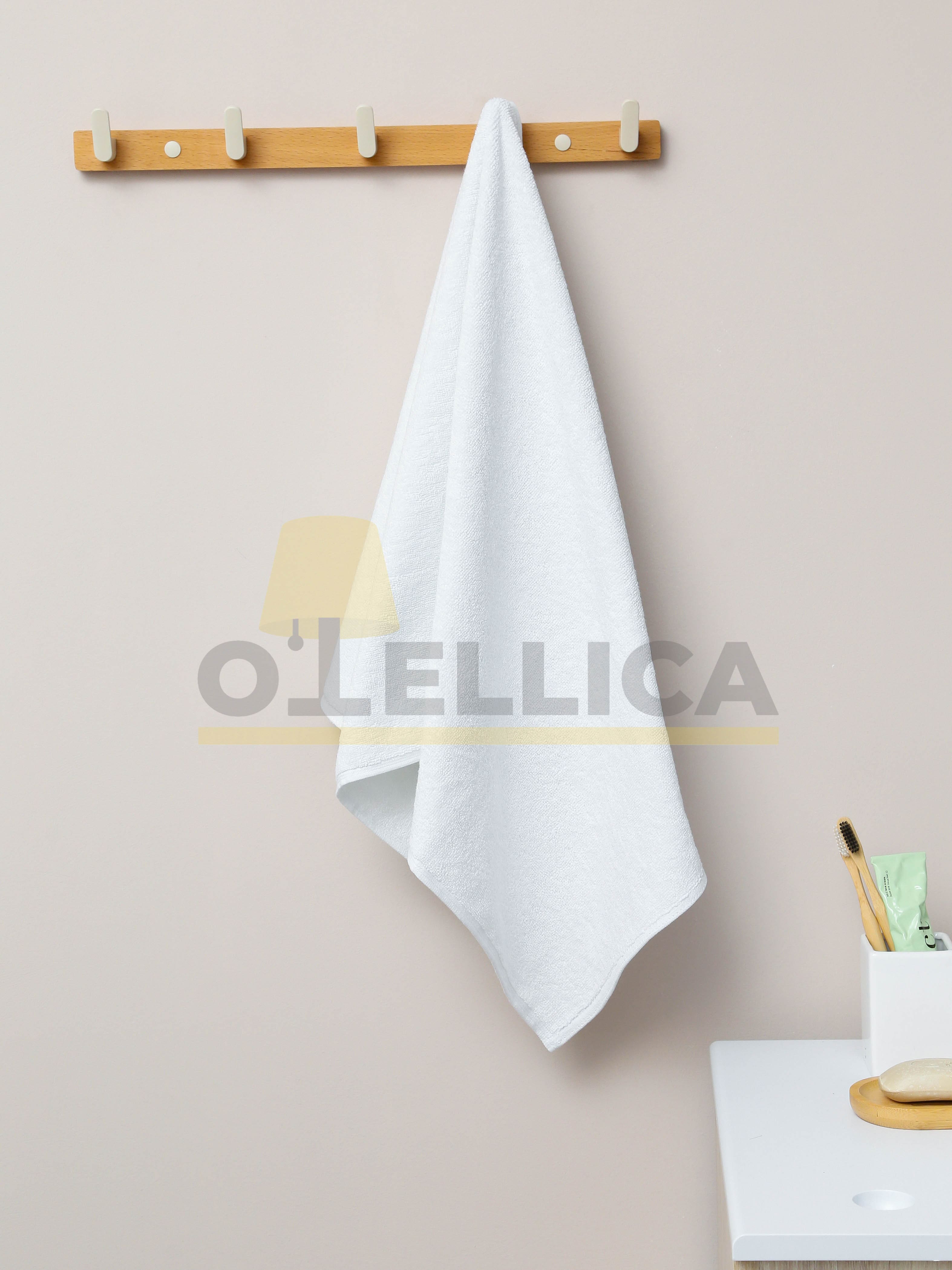 Махровое полотенце 50×100 см отбеленное 500 г/м², для отелей