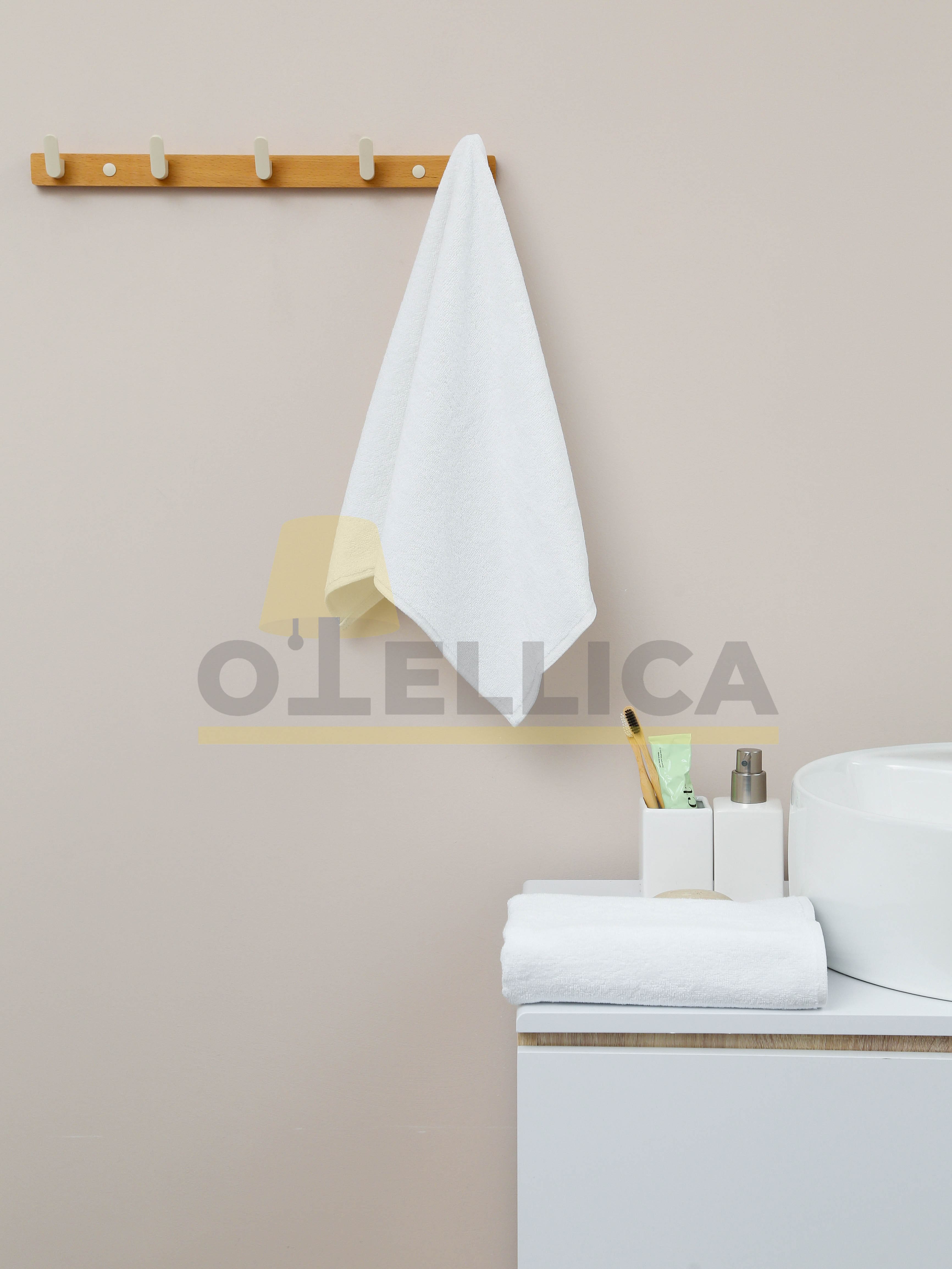 Махровое полотенце 40×70 см отбеленное 500 г/м², для отелей