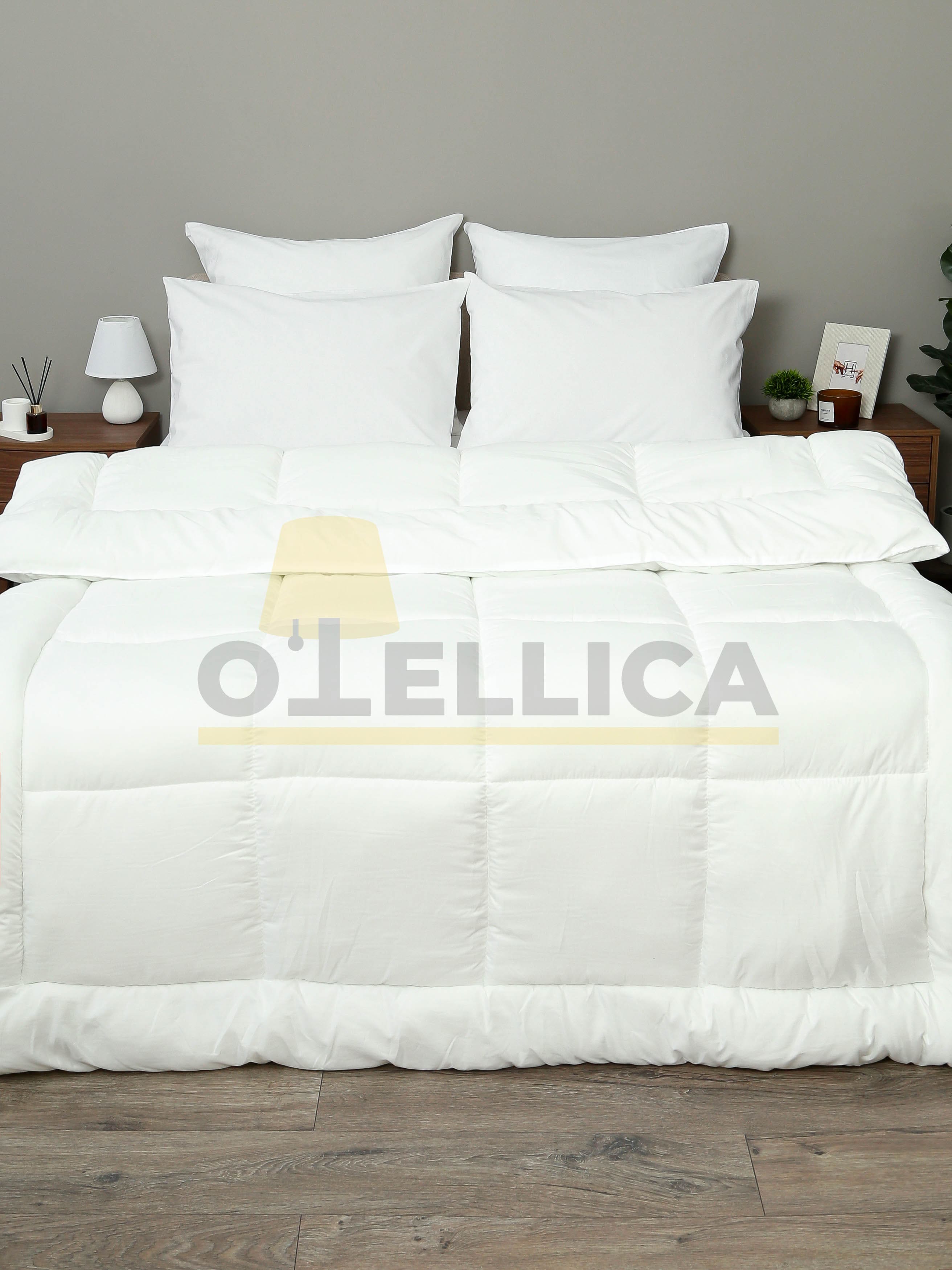 Одеяло 172×205 микрофибра кассетная стёжка, лебяжий пух 300 г, для гостиниц