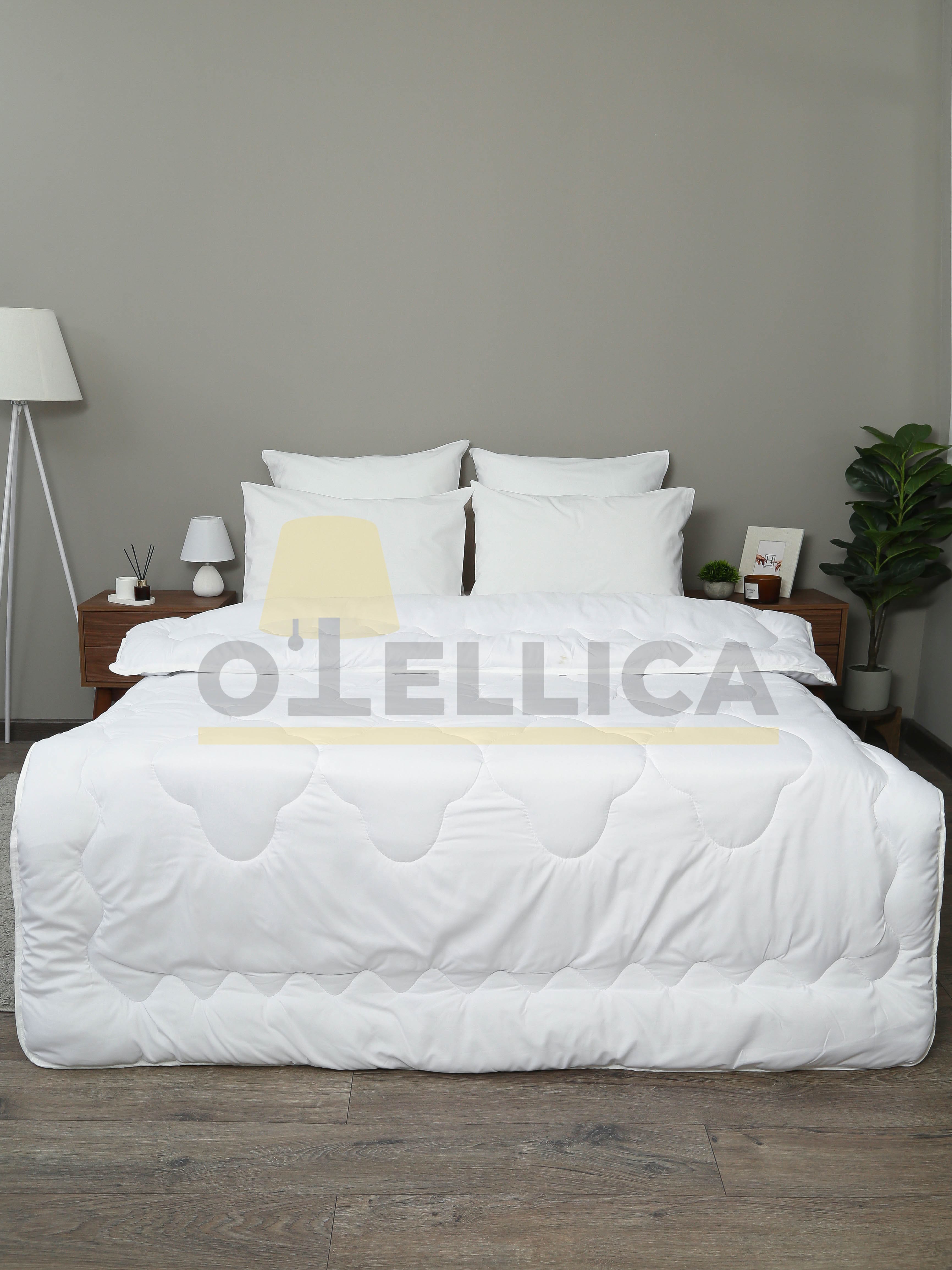 Одеяло 172×205 микрофибра холофайбер одноигольная стёжка 300 г, для гостиниц