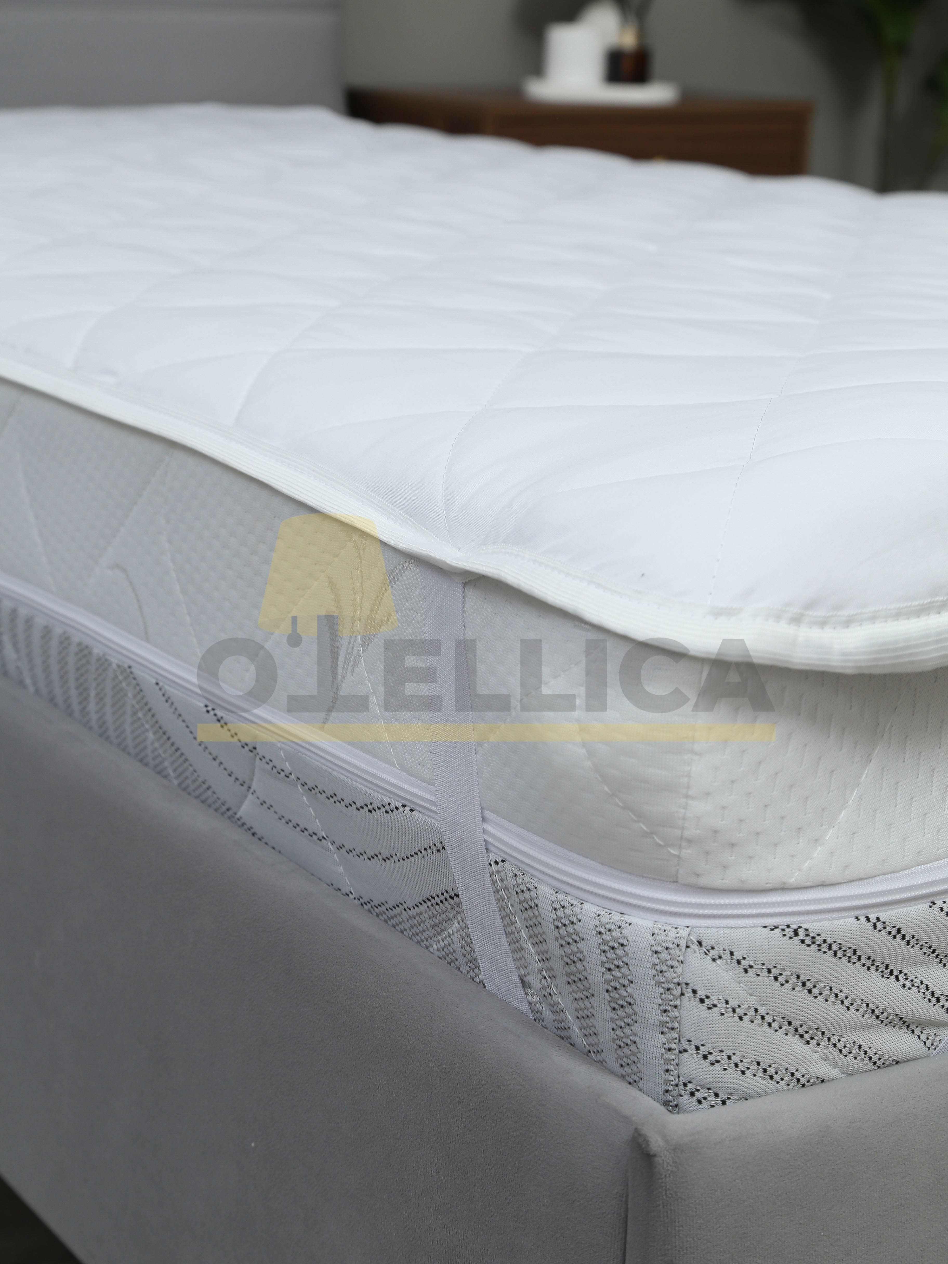 Стёганый наматрацник 80×200 на резинках, плотность 150 г/м², для гостиниц