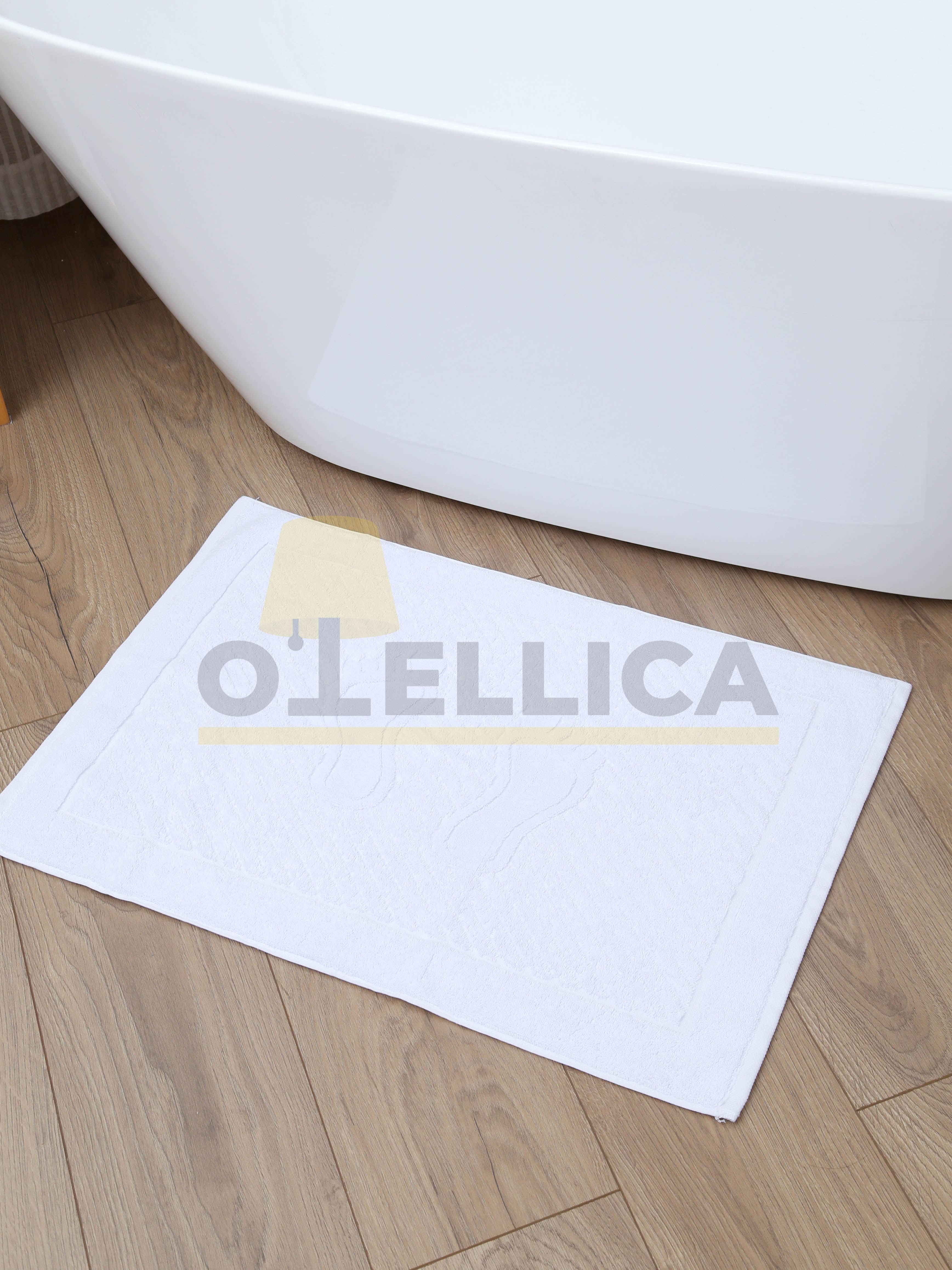Коврик махровый Optic White 50×70 см, белый, 650 г/м² для отелей