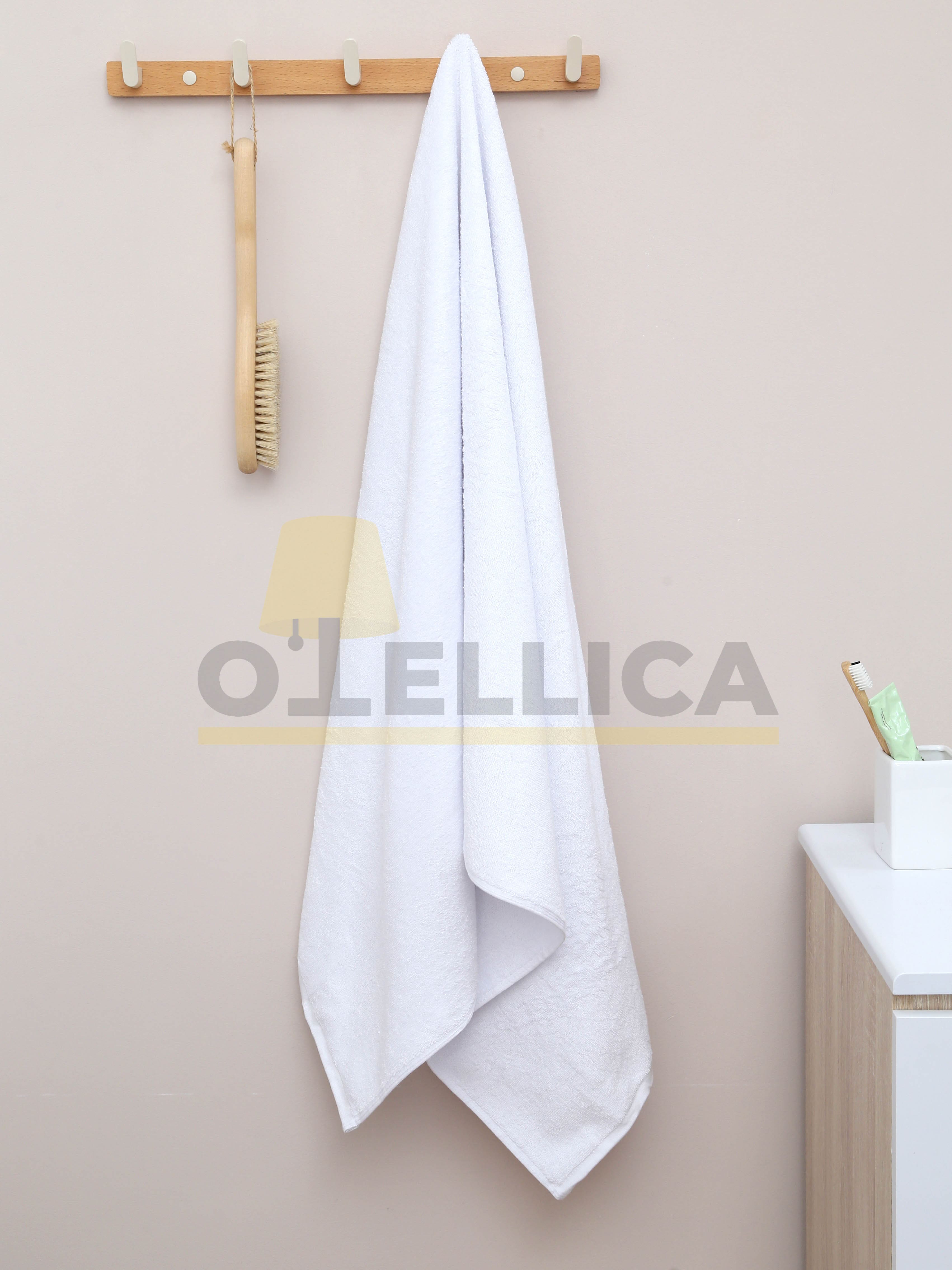 Полотенце махровое Optic White 70×140 см, отбеленное, 470 г/м² для отелей