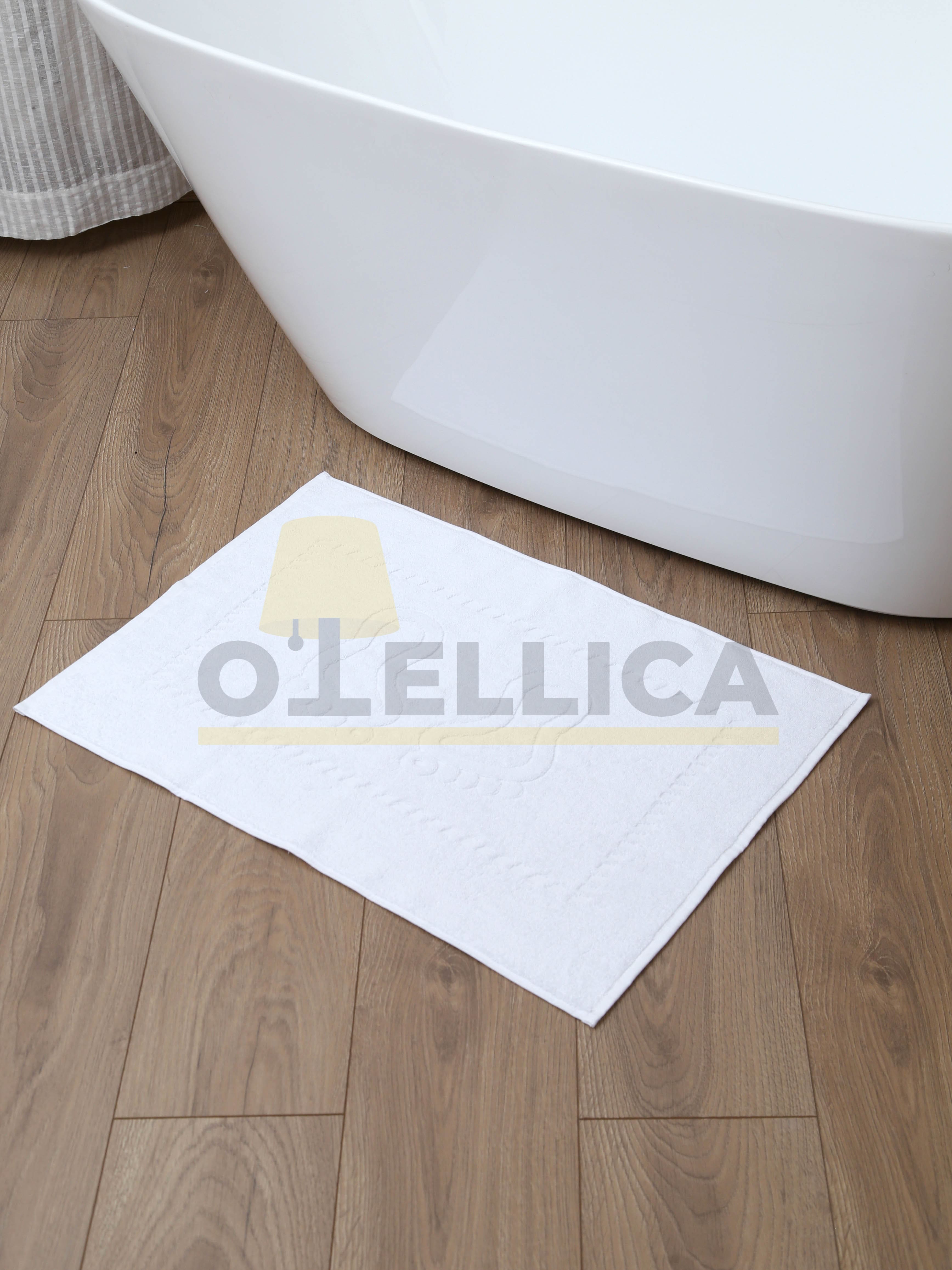 Коврик махровый 50×70 см белый 600 г/м², для отелей