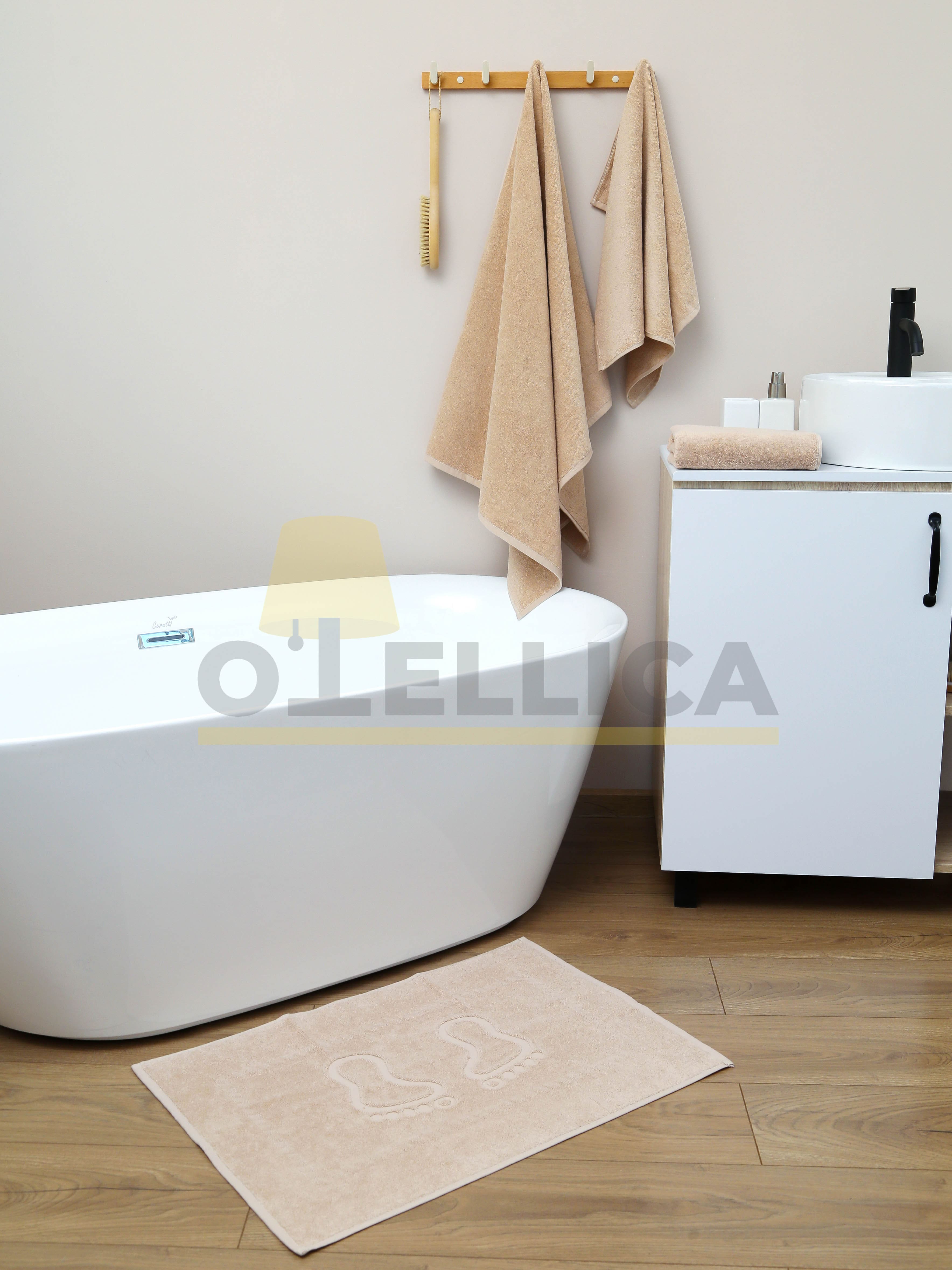 Коврик махровый 50×70 см, 600 г/м² для гостиниц и отелей